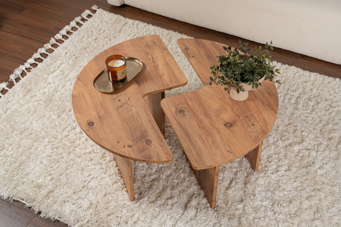 Aucune Mesa de centro MOIRA Redonda en Pino Atlántico Aucune Mesa de centro MOIRA Redonda en Pino Atlántico
